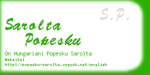 sarolta popesku business card